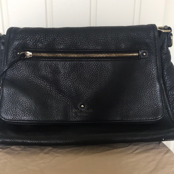 kate spade Handbags - kate spade Black Pebbled Leather Crossbody Bag with Gold Hardware